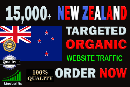 15,000 High Quality New Zealand web visitors real tar...