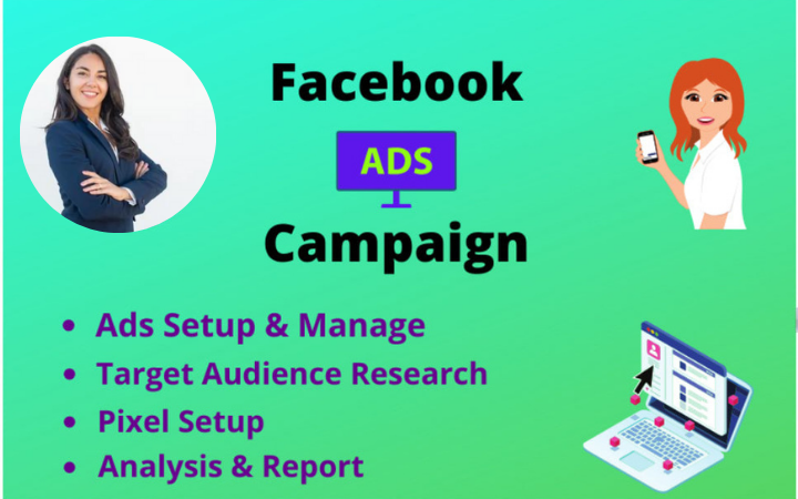 I will run facebook ads campaign to promote your busi...