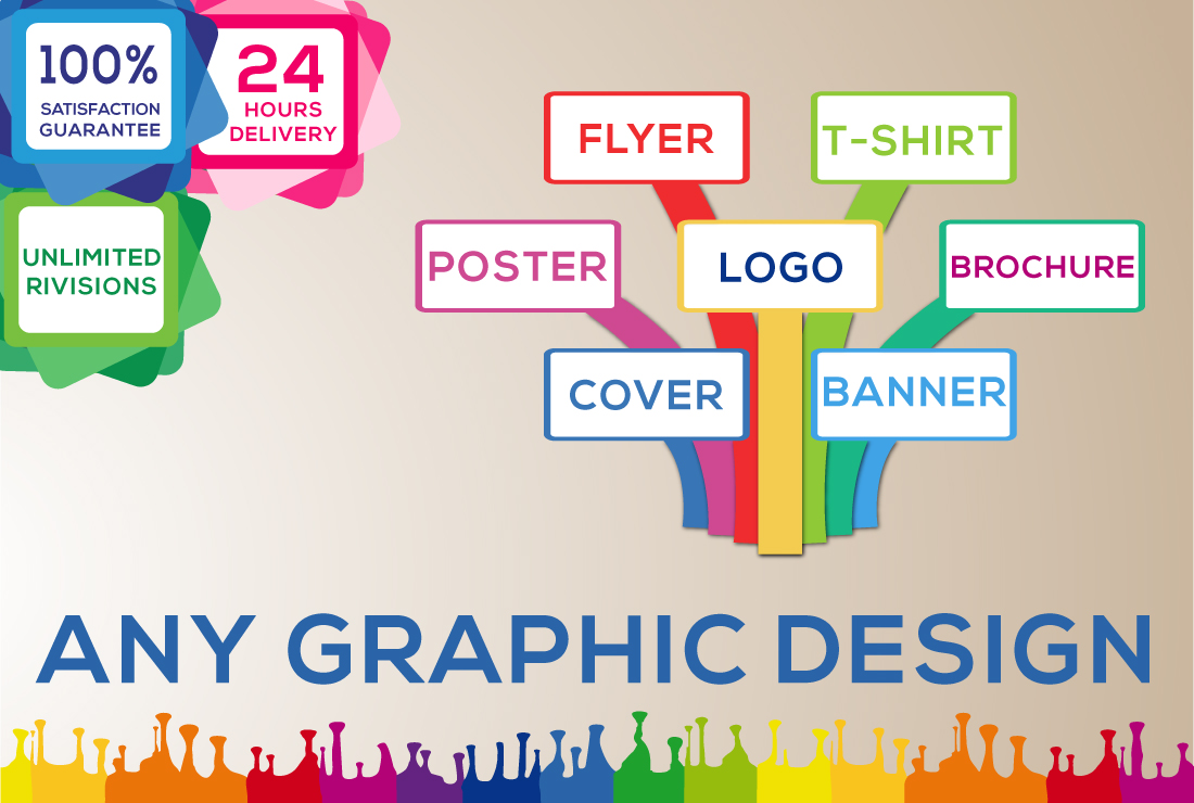 I will do any graphic design, photoshop, and illustrator related work