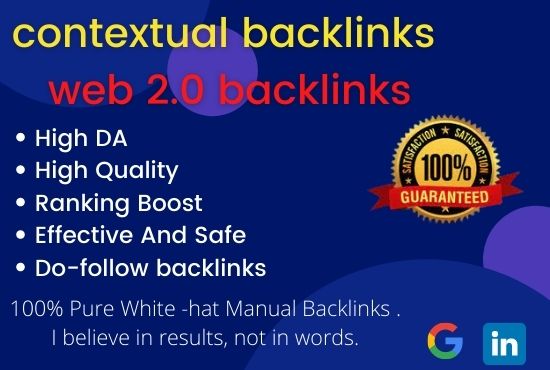 I will do manually web 2.0 do follow backlinks