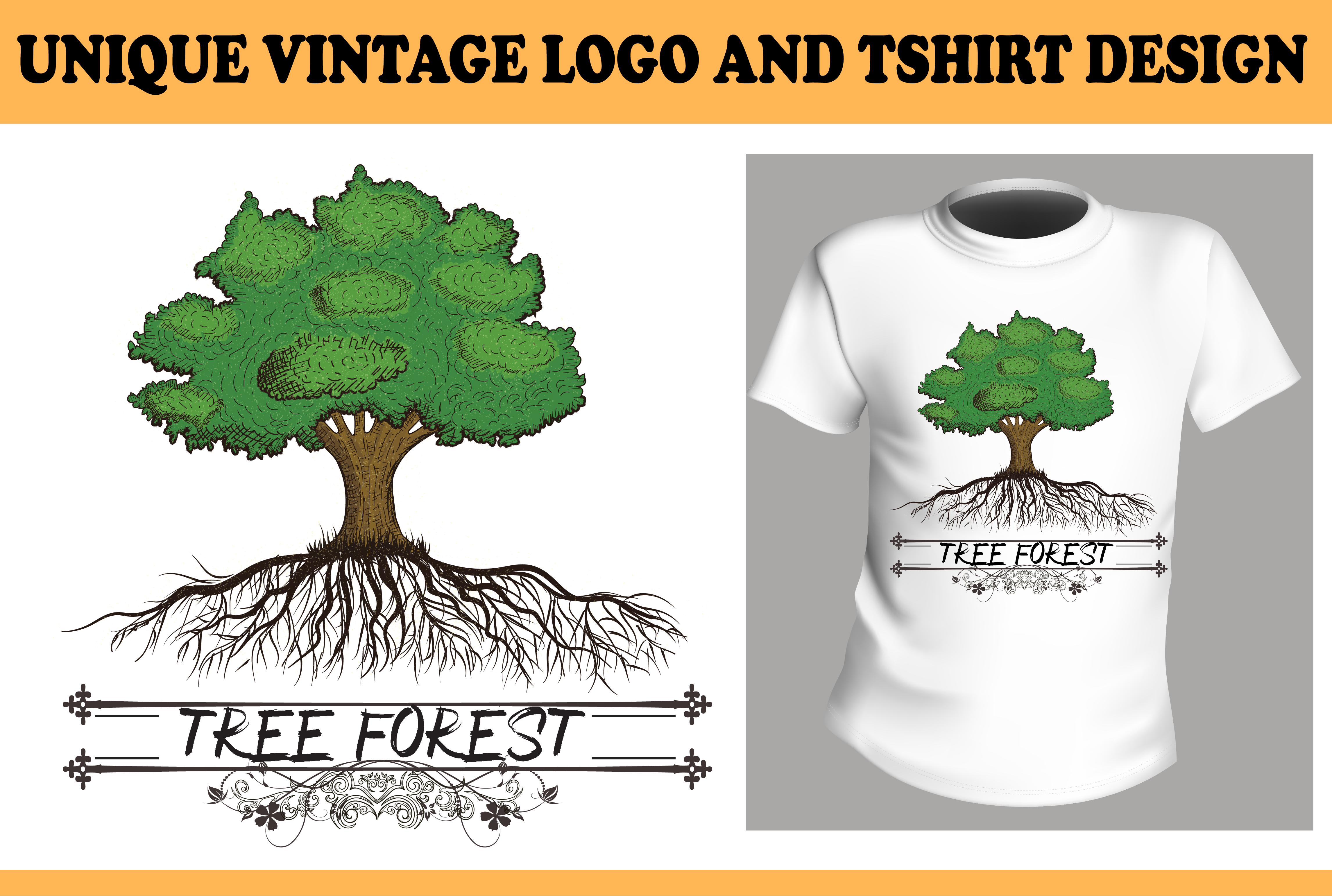 I will do hand drawn vintage logo and vintage T-shirt design
