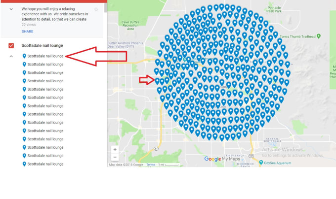 Craete 4000 google map point in your local business 