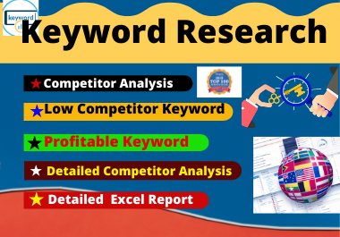 20 Keyword research with high volume organic traffic with on page seo to rank your website 