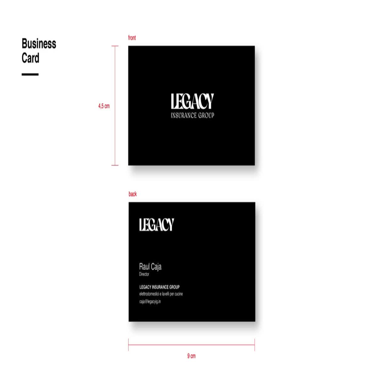 premium minimalist business card identity