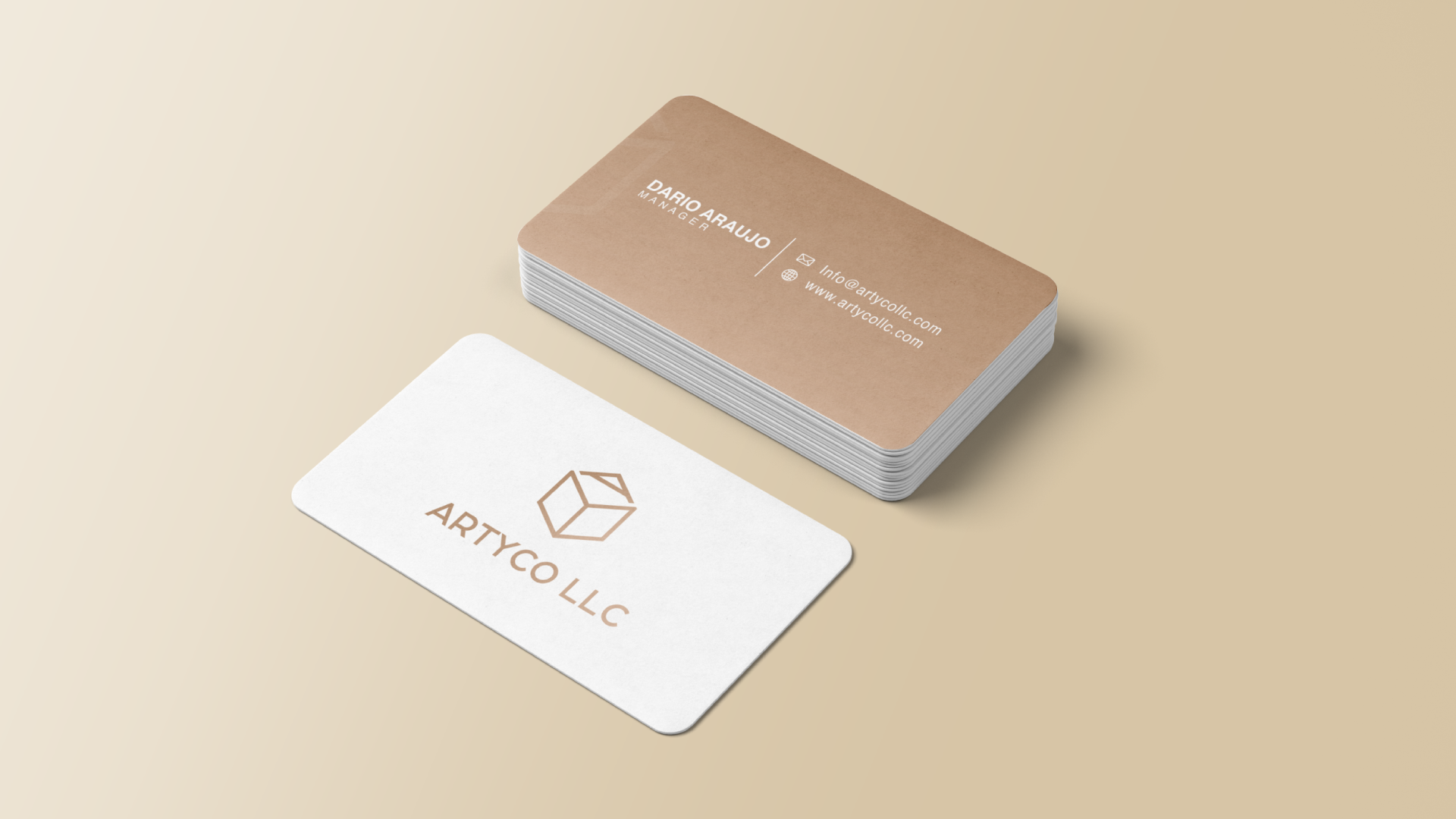 premium minimalist business card identity