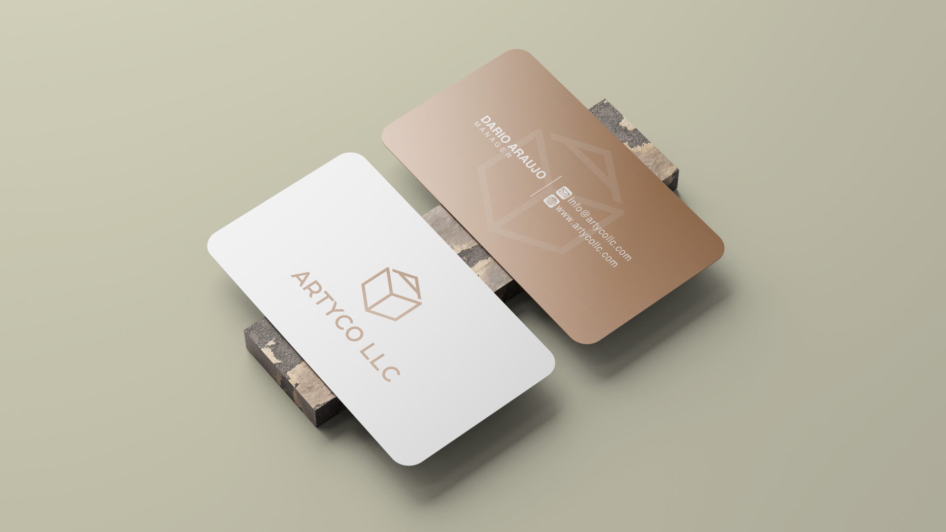premium minimalist business card identity
