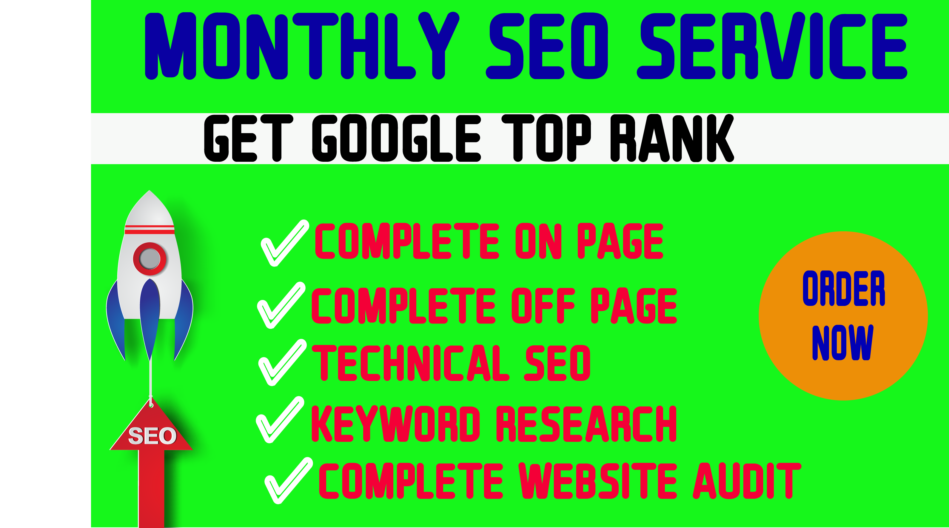 I will do monthly seo service to rank your website
