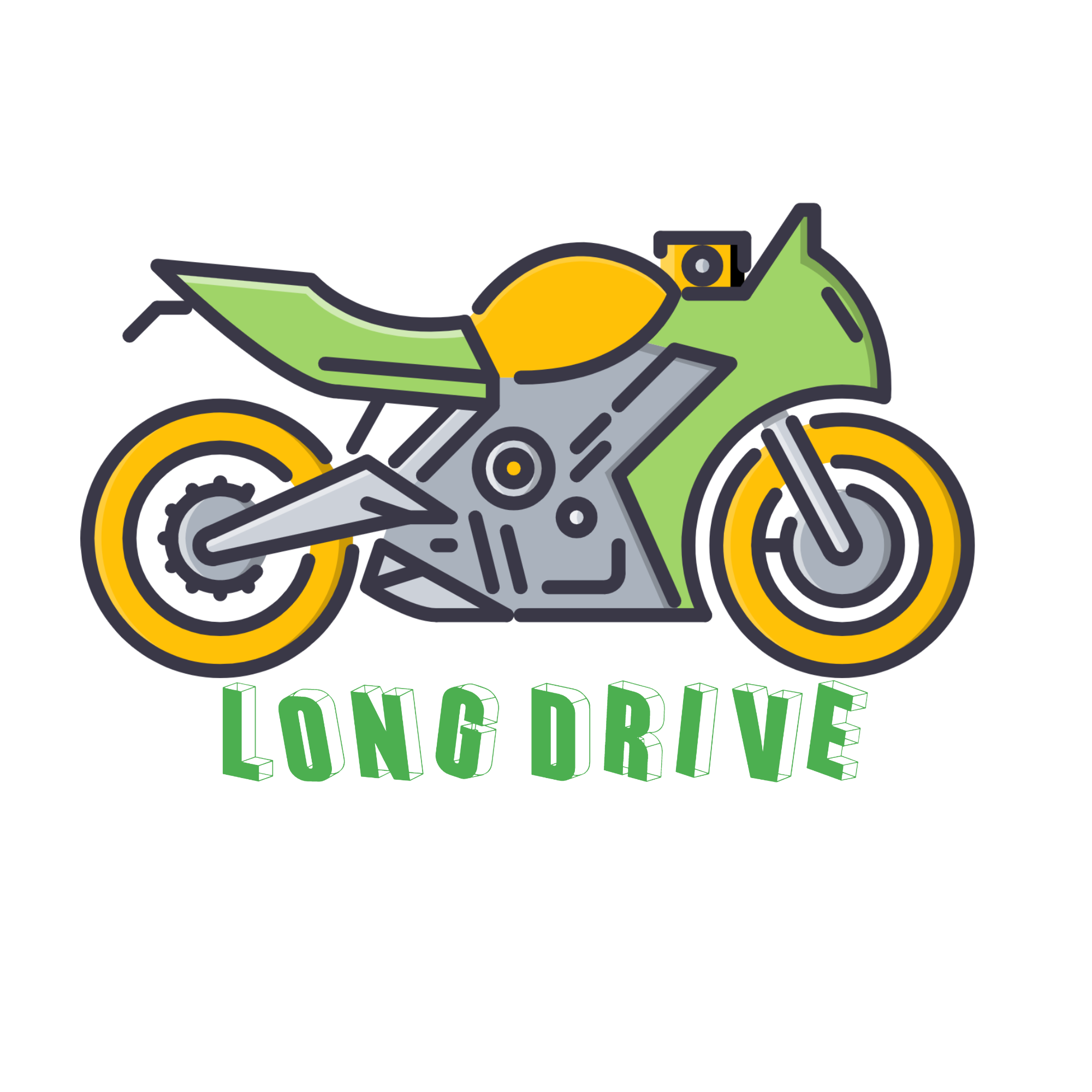 Readymade Logos Long Drive Bike for Business flyer bu...