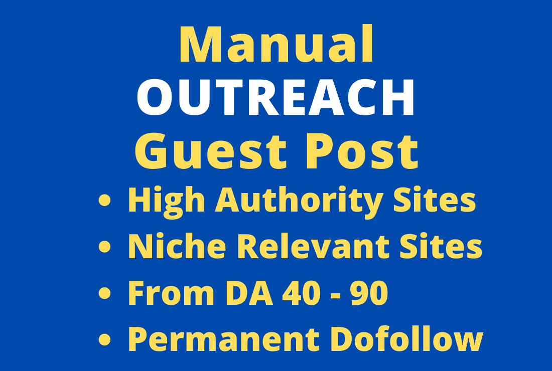 I will do high authority SEO dofollow guest post back...