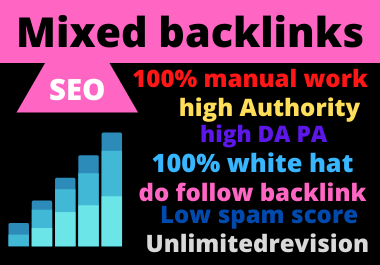 do 100 dofollow HQ mixed backlinks, boost your websi...