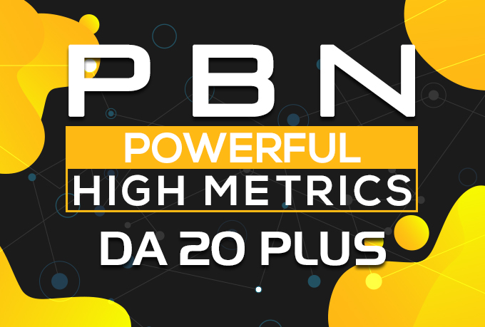 10 PBN PowerFul High Metrics DA20 Plus Backlinks 
