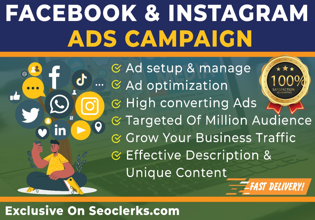 Setup your Facebook and Instagram ads campaign to gro...