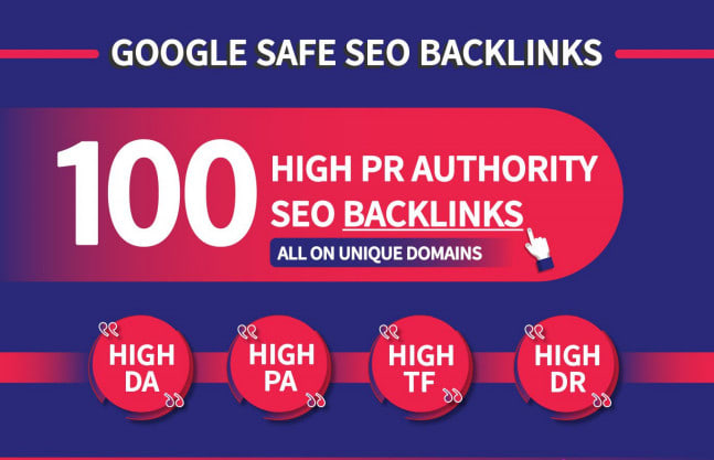 I will Make 100 unique domain SEO backlinks on tf100 da100 sites