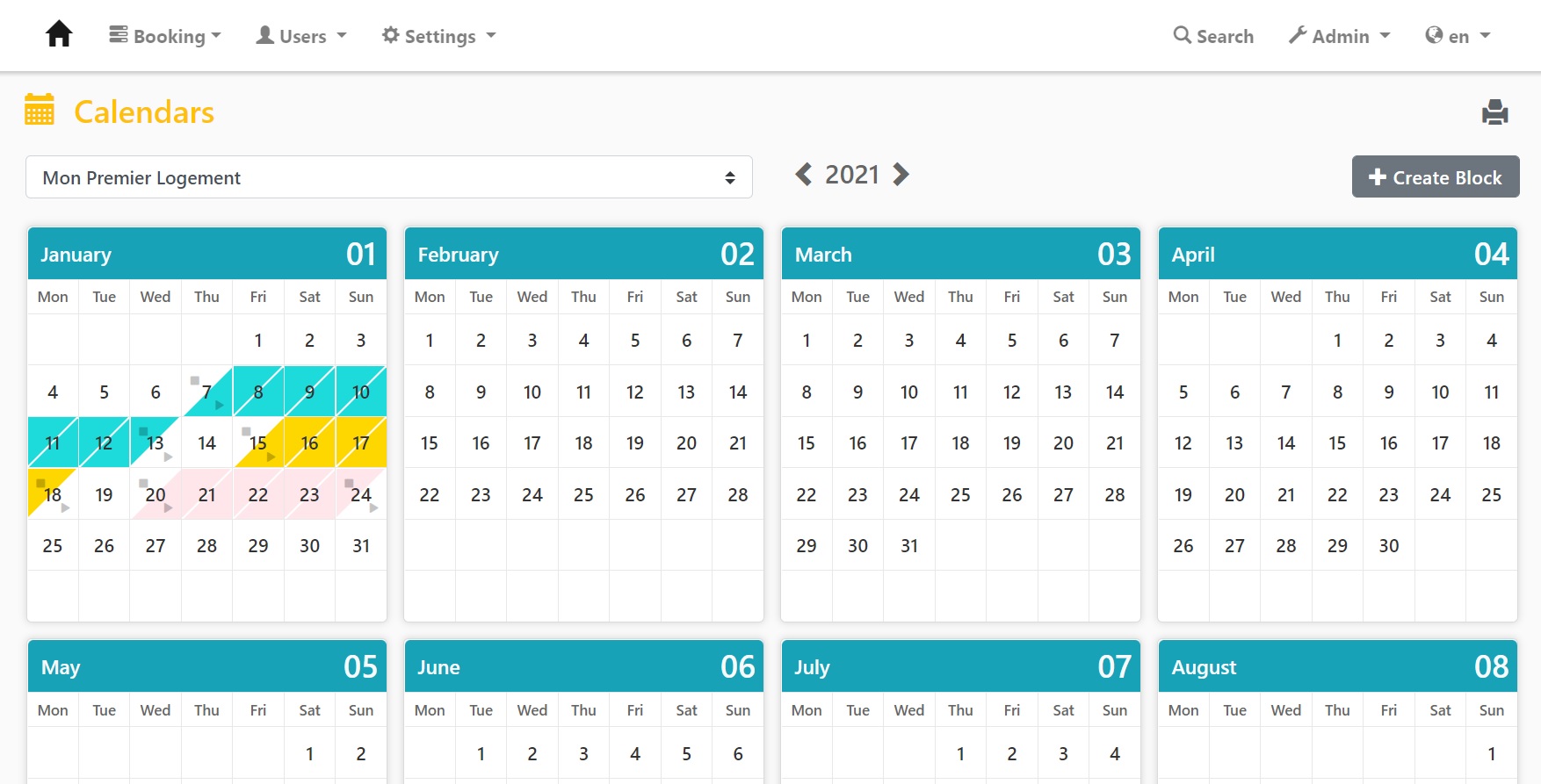 I develop web applications in php javascript css. this is a web application for booking system