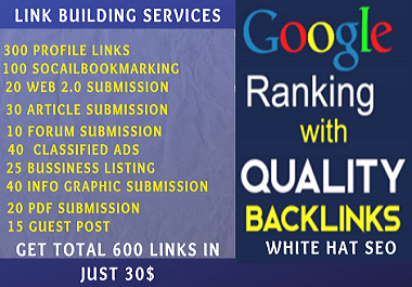 I will provide SEO linkbuliding services OFF Page SEO...
