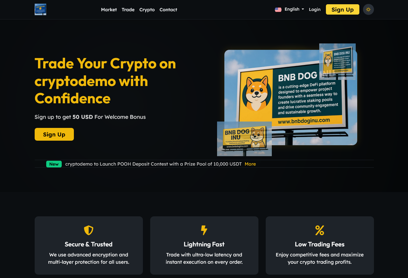 Crypto Exchange Web Application &ndash; Full Stack Development