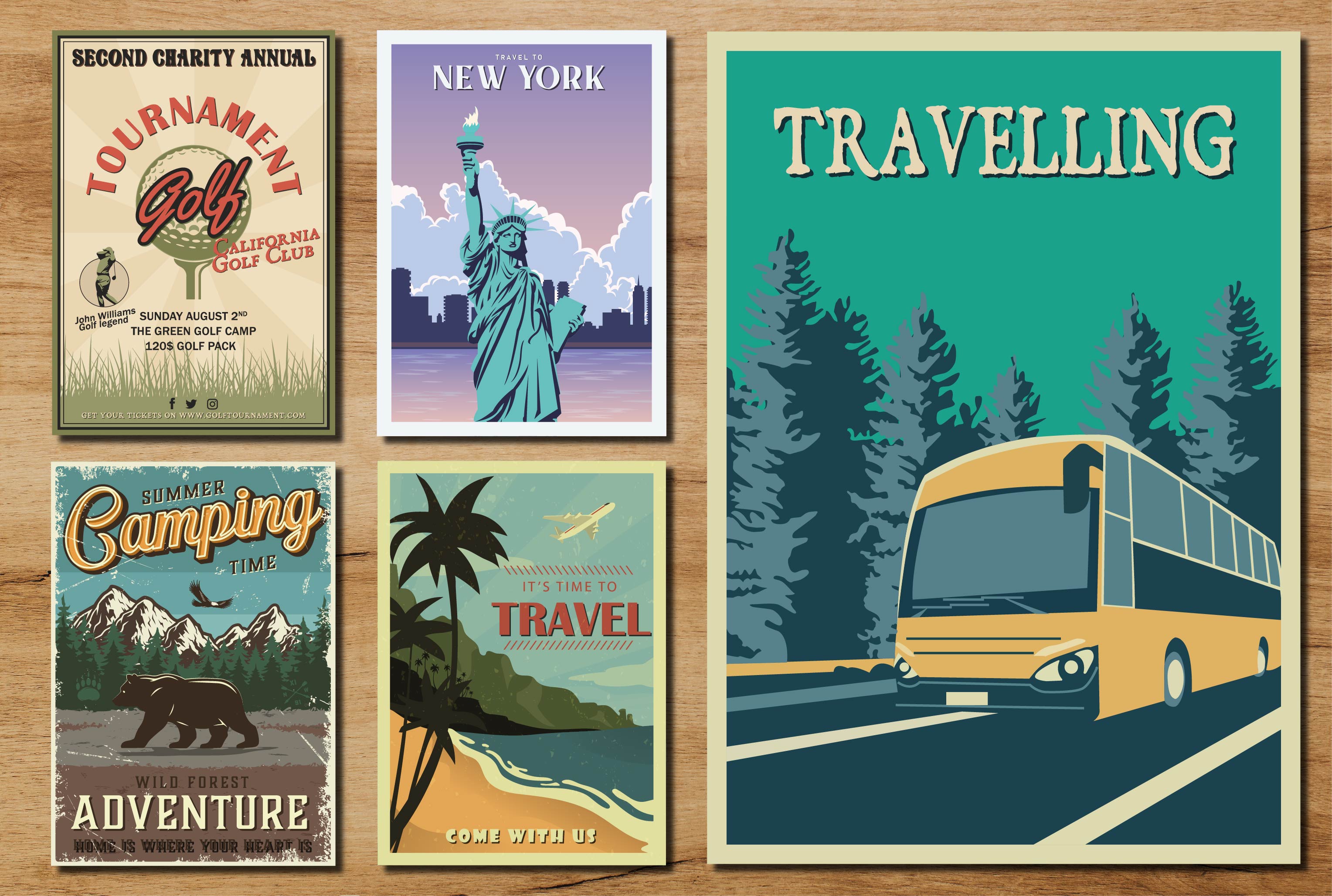 I will design retro vintage poster or flyer