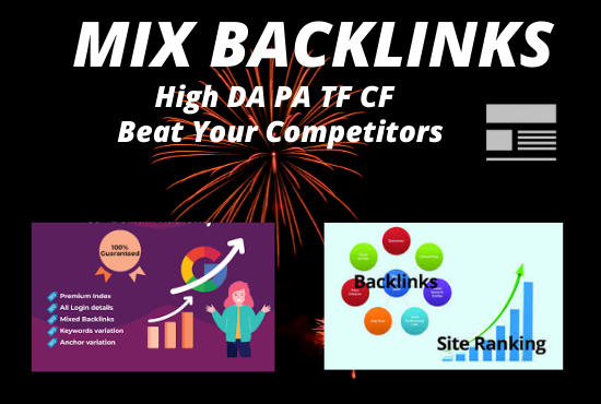 Build high quality 50 permanent mixed backlinks with rank and boost your website for $5
