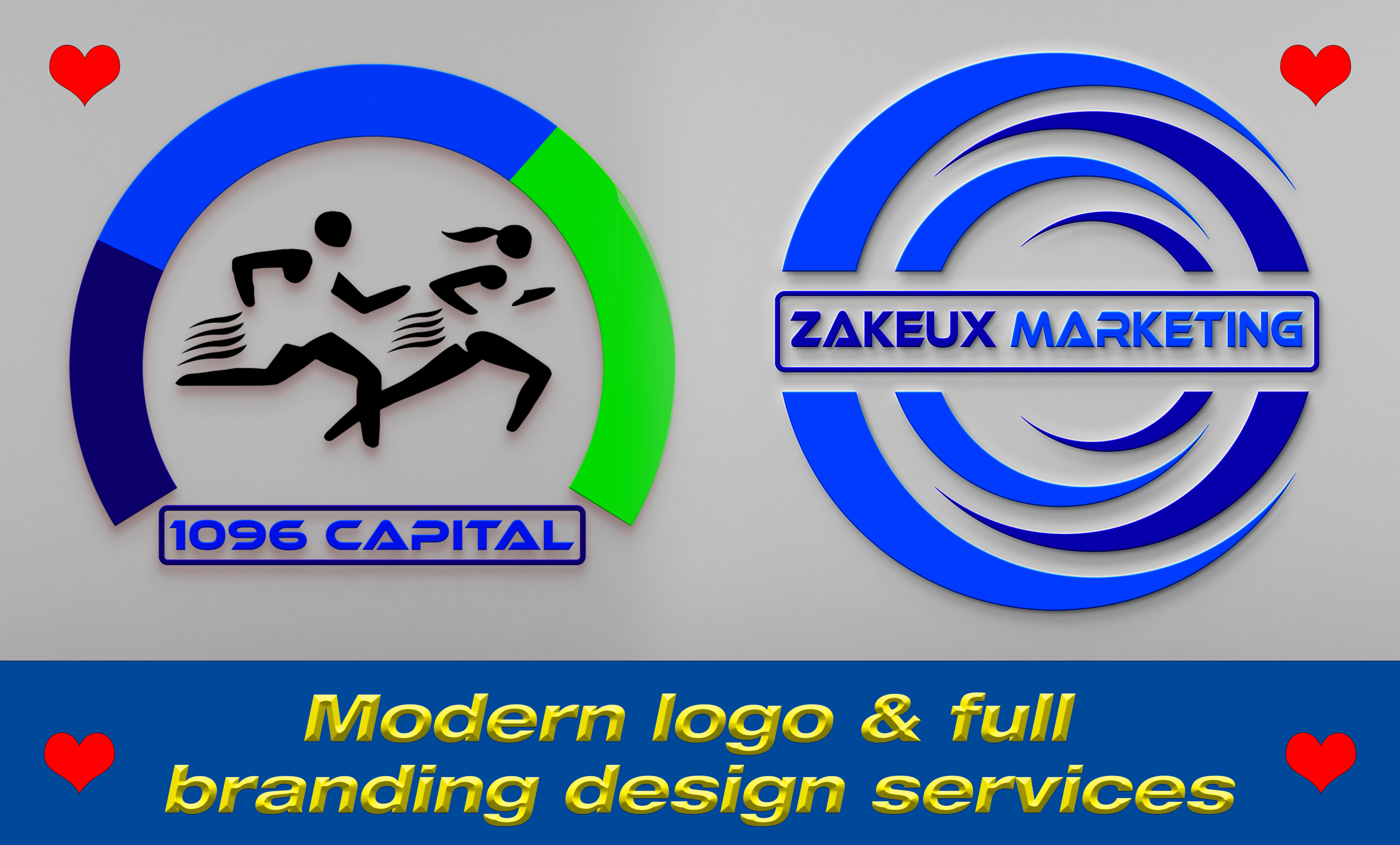 Modern Minimalist, Lettermark, geometric and wordma...