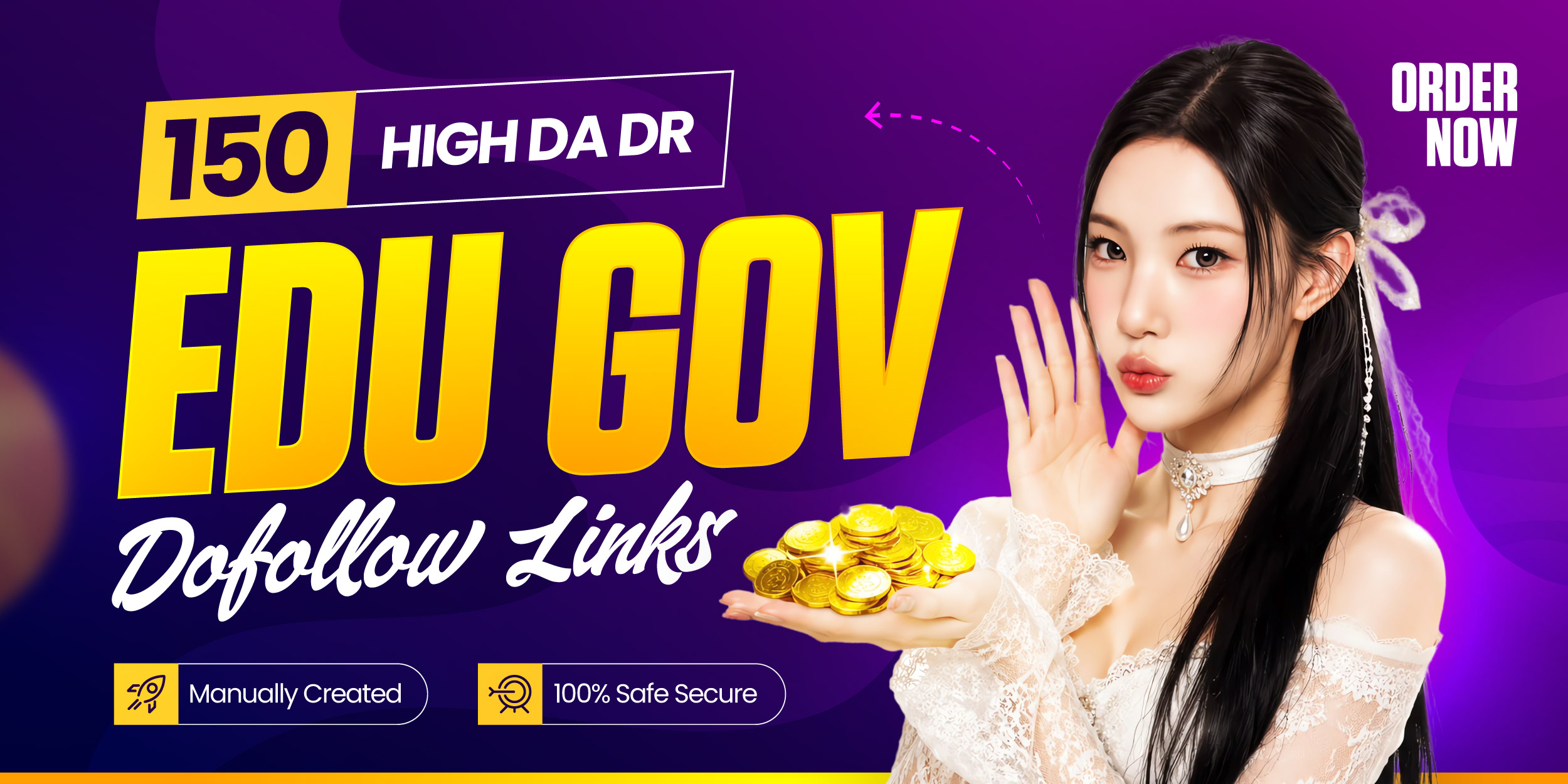 I Will Build 150 Powerful High DA Backlinks - 100 Man...