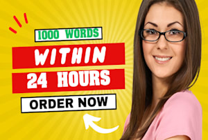 I will write a 1000 word SEO article for you within 2...