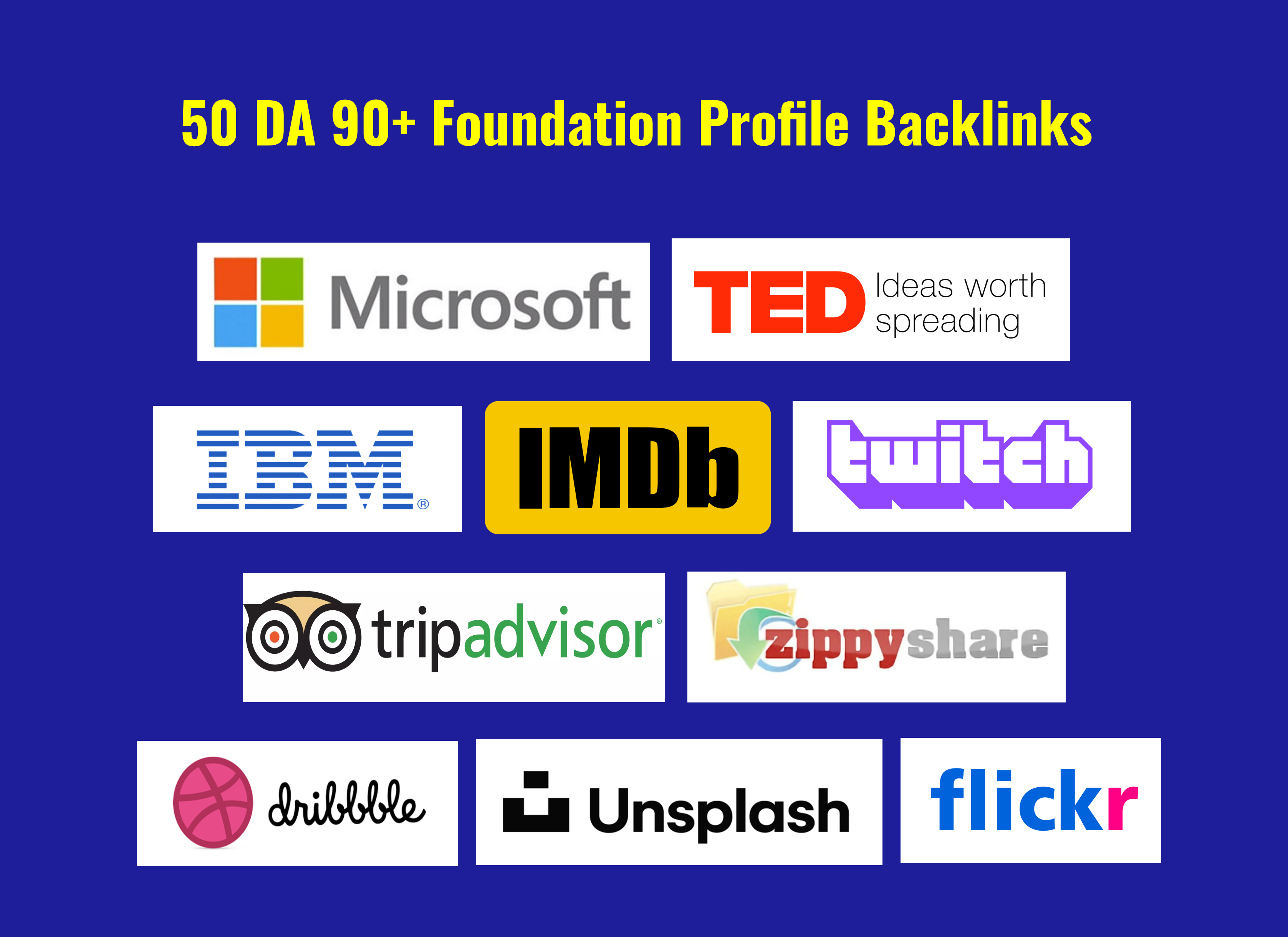 50 High DA Edu/Gov + 50 DA 90 Above Foundation Profile Quality Backlinks 