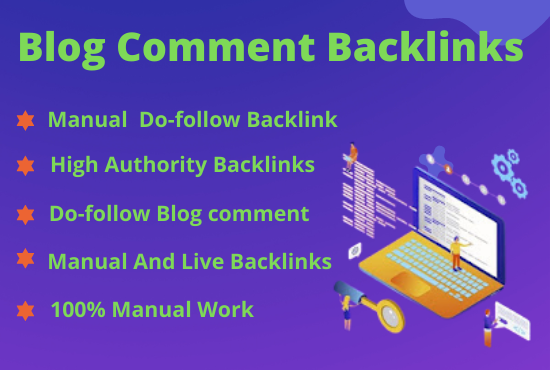  I will provide 50 blog comments on dofollow sites