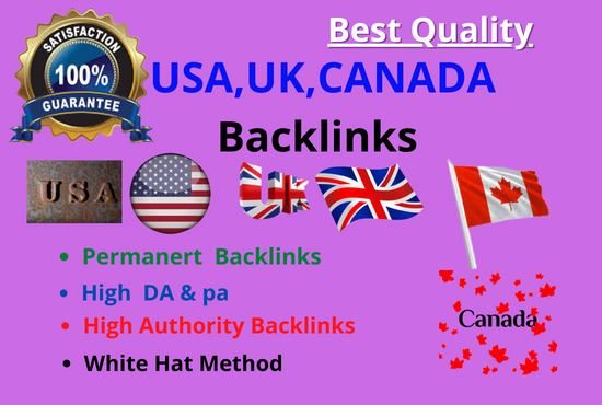I can provide 45 usa, uk, canada Backlinks on high authority sites 