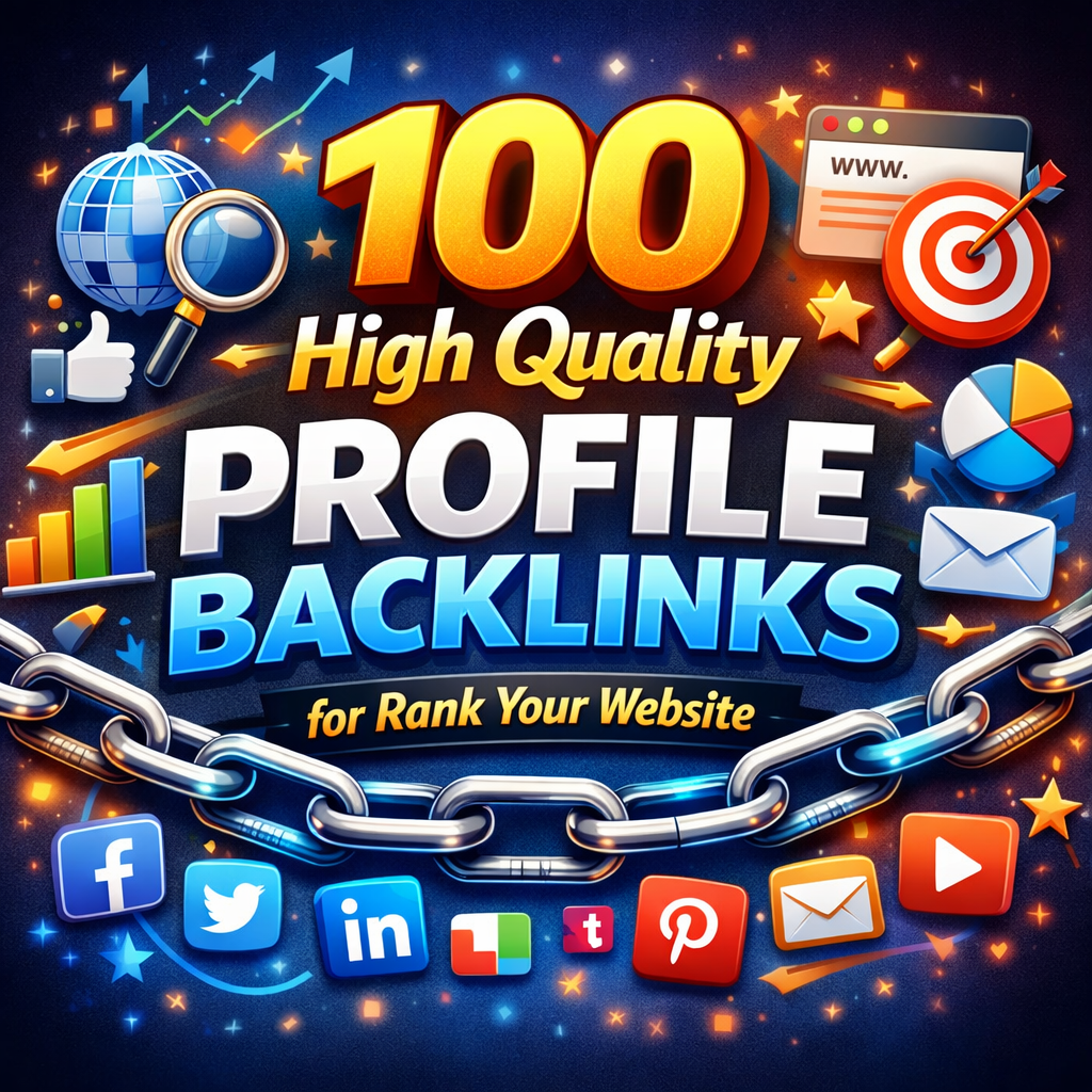 I Will Create 100 High Quality Profile Backlinks to Rank Your Website