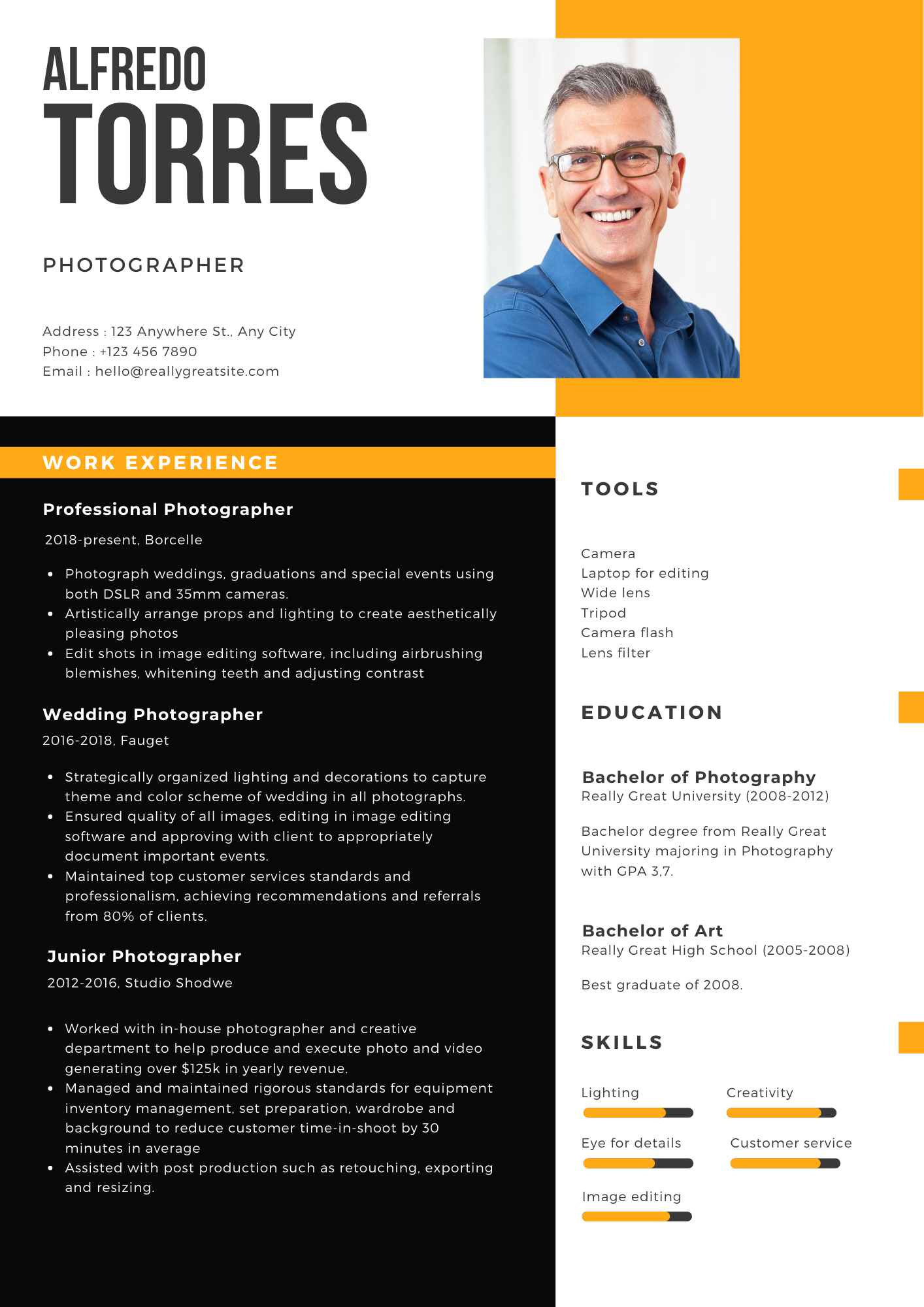 I will prepare a biodata, curriculum vitae and a resume for you