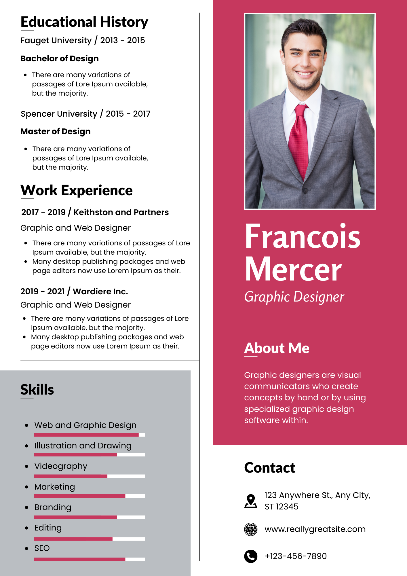 I will prepare a biodata, curriculum vitae and a resume for you