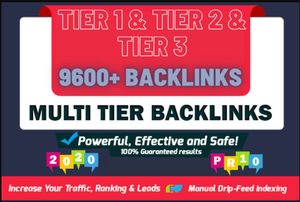 Multi-Tier Backlinks 9600 Backlinks
