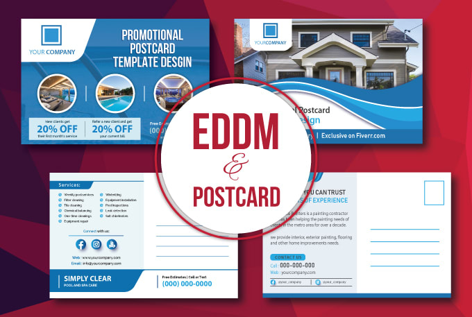 I will do design amazing eddm, gift voucher, postca...