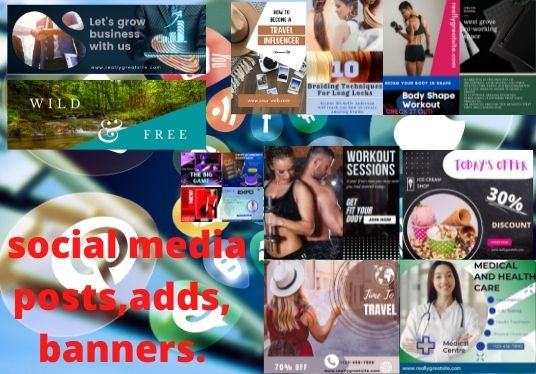 I will create attractive social media ads, covers, ...
