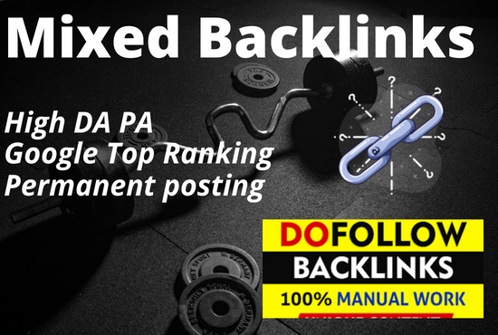 Rank your website by HQ 70 dofollow mix backlinks fro...