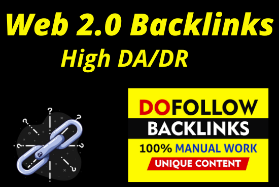 I will provide manually 70 web 2 0 dofollow backlinks...