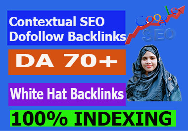 I will do manual contextual dofollow SEO backlinks DA...