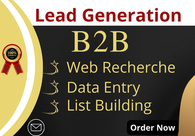 I will provide 100 b2b lead generation for any indust...