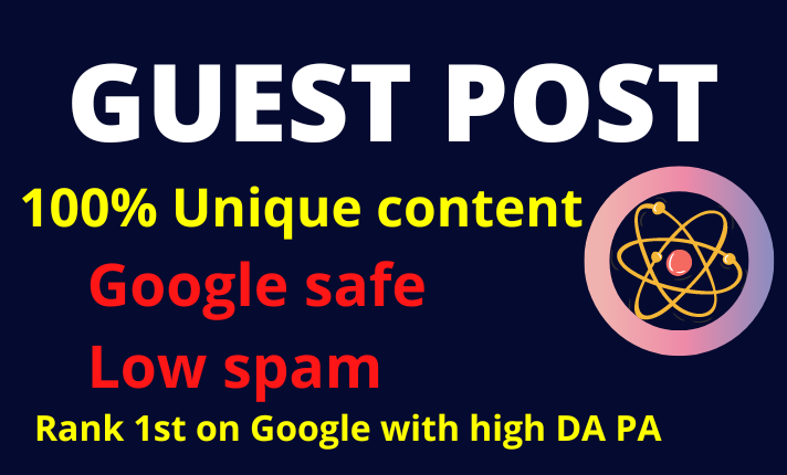 Write and publish 20 HQ guest post and 30 mix backlink DA 50+ high authority low spam score