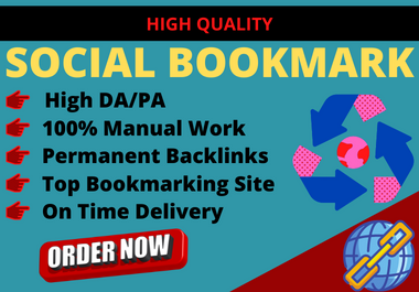 I will provide 80 social bookmarking submissions with...