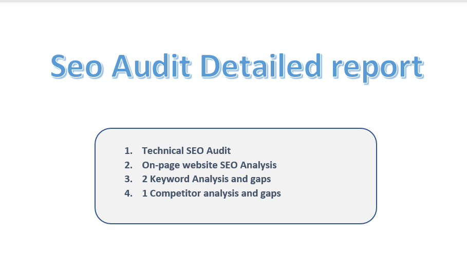 On site SEO Key word analysis Competitors analysis