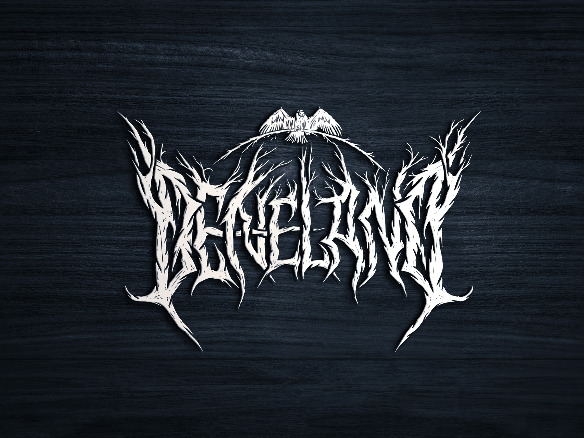 I will do brutal death metal, heavy metal, deathcore, grindcore, and mincecore logo