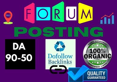 I will do 65 manual forum posting dofollow SEO backli...