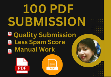 I will provide 100 pdf submission manual method backl...