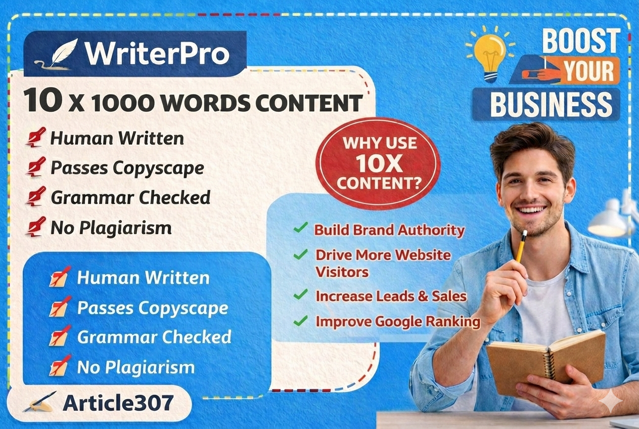 10x1000 words SEO optimize content and article writin...