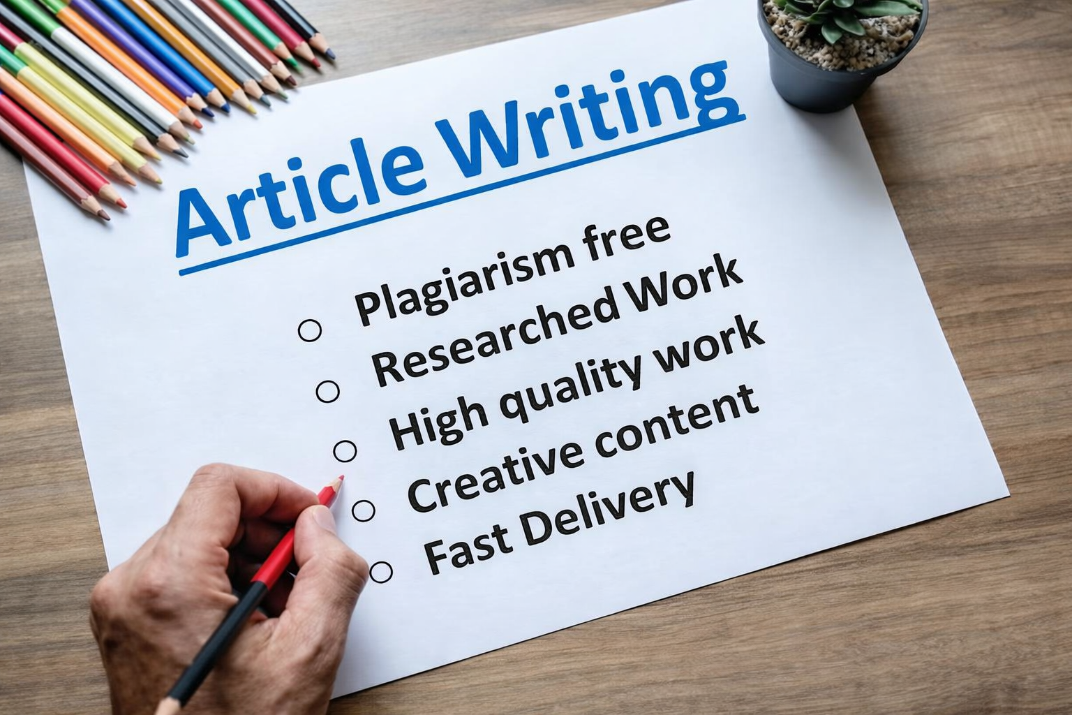 I will write 1000 words SEO article writing on any topics 