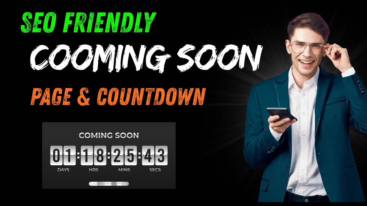 I Will Build a Professional Coming Soon Landing Page with Countdown