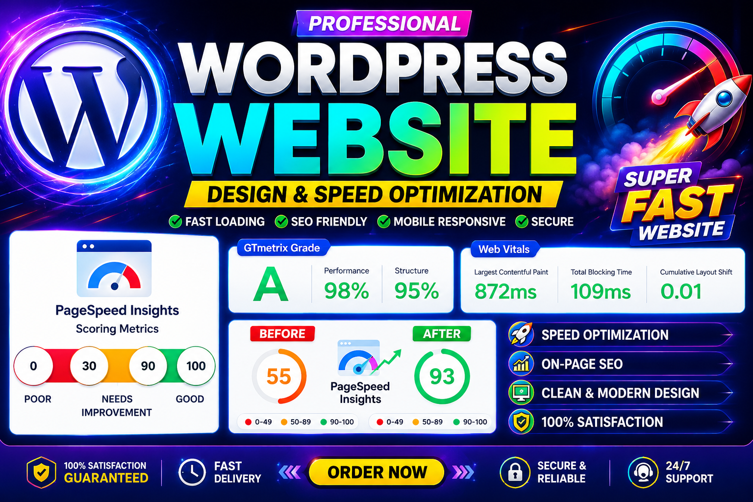 WordPress Website Speed Optimization, 90+ Score &amp...