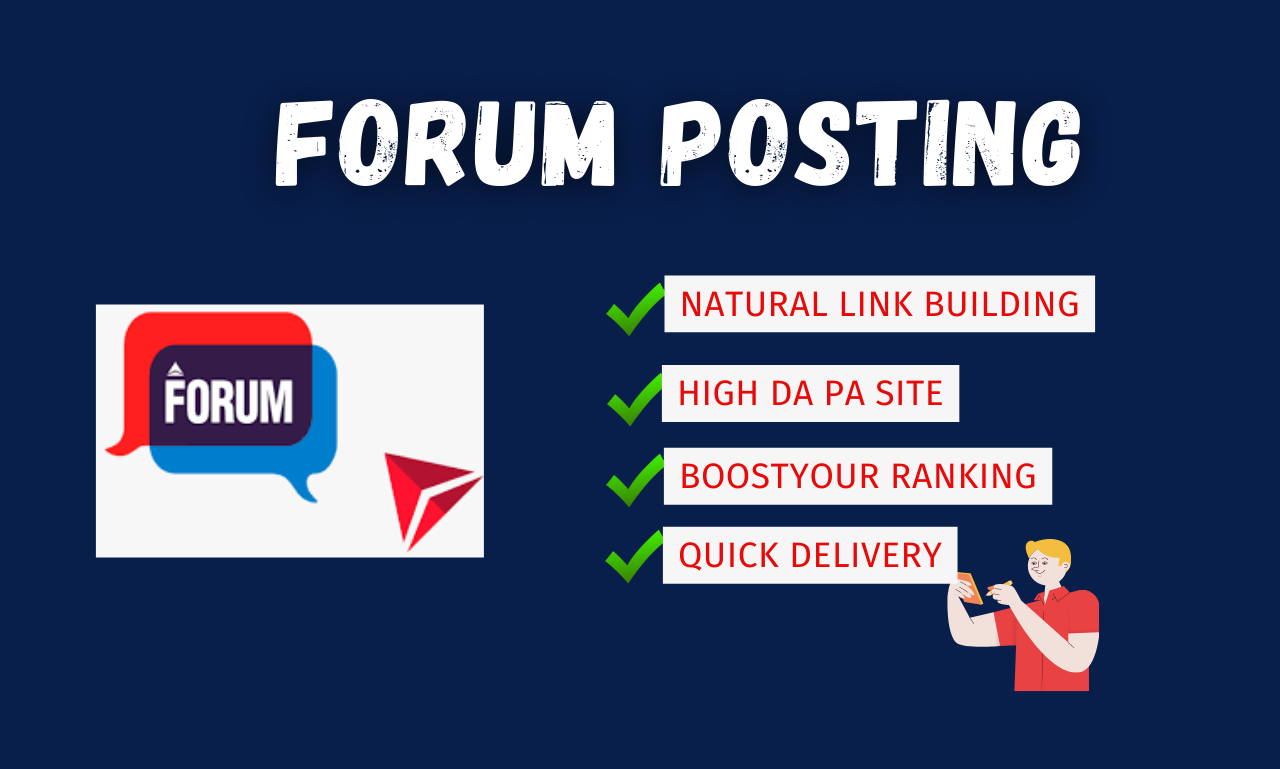 I will Provide 60 FORUM posting backlinks on high qua...