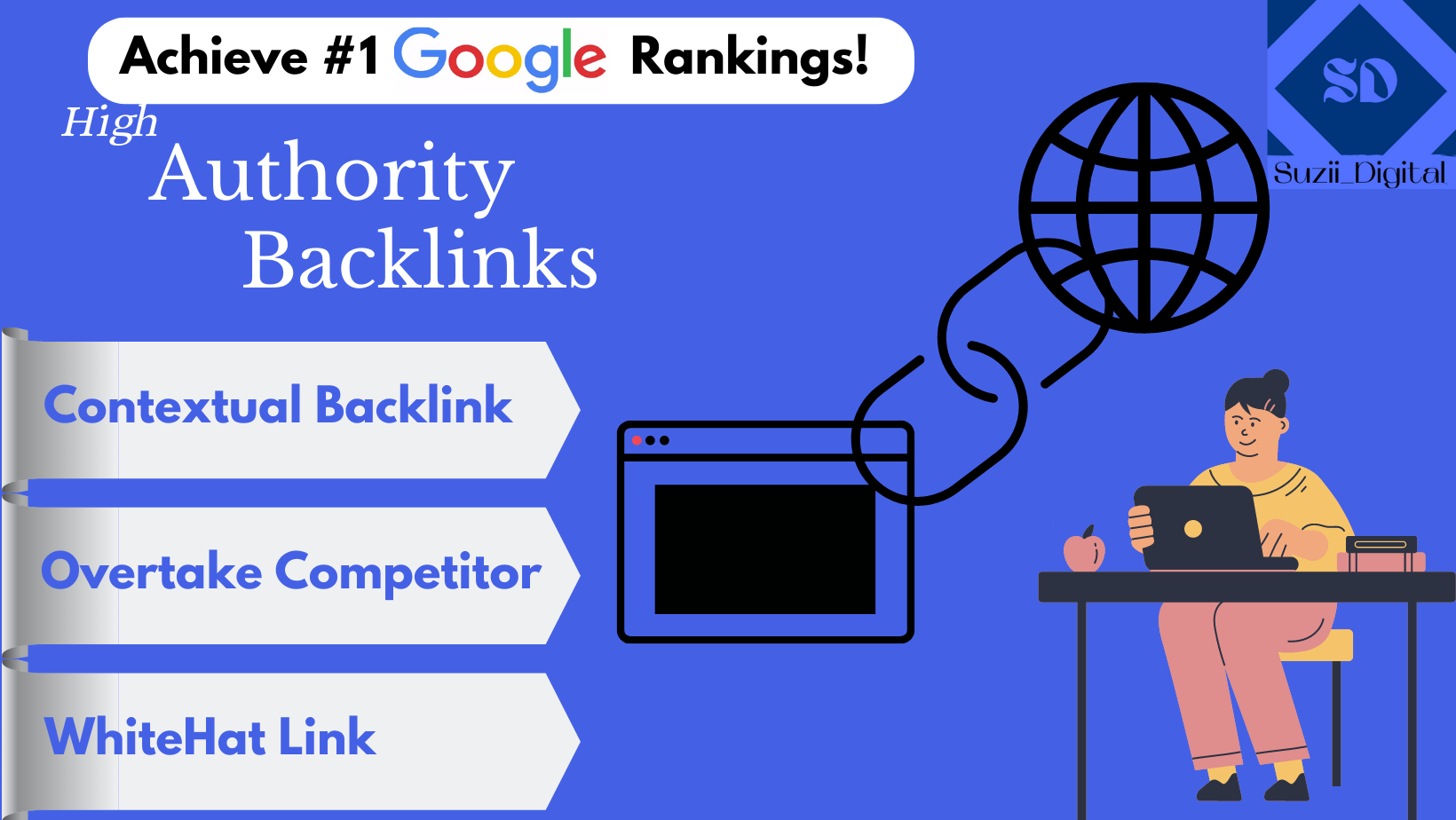 I will do backlinks high authority white hat SEO